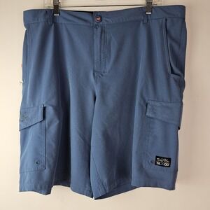 Salt Life Shorts Mens 38‎ Blue Cargo Utility Pockets Casual Vapor Stretch